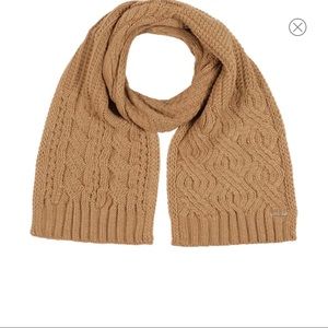 SOLD - NWT Michael Kors Cable Knit Scarf - Dark Camel